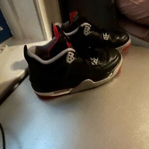 Jordan Kids Black and Red Sneakers